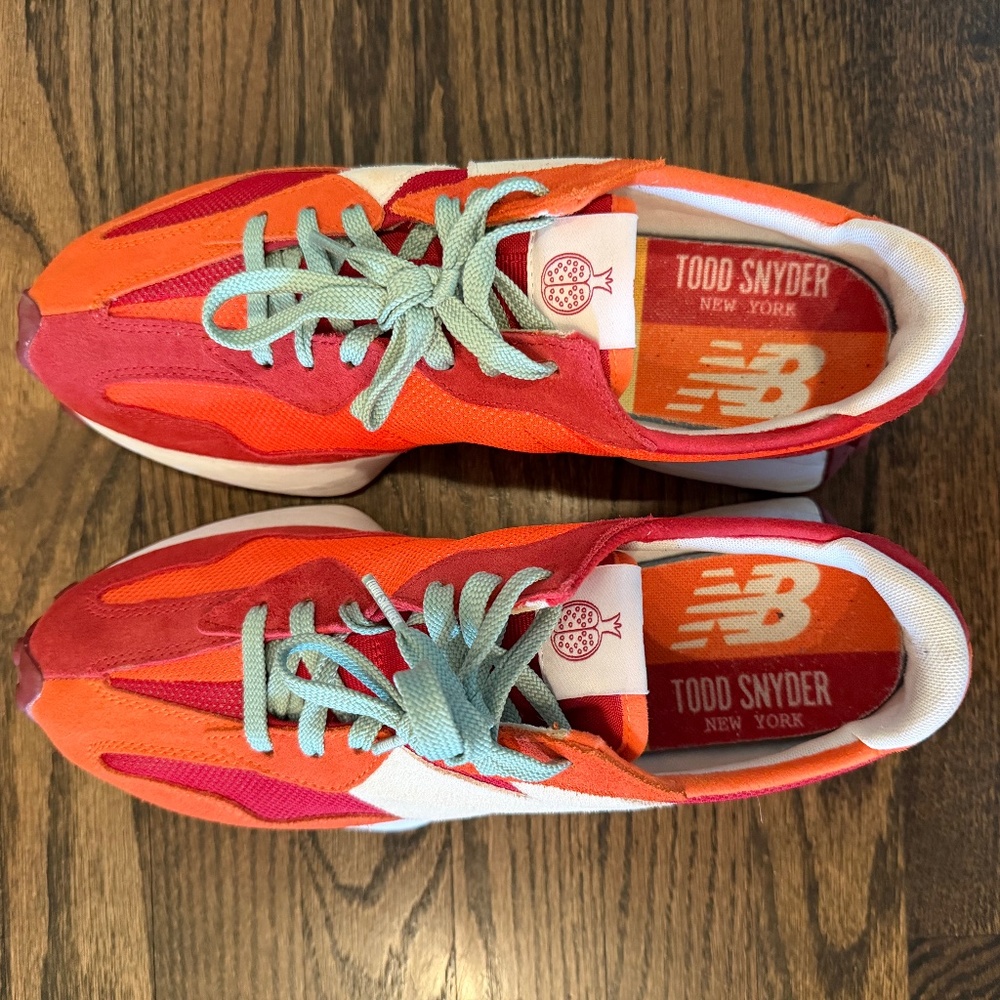 Men's 10.5 New Balance 327 X Todd Snyder Farmers Market Pack - Pomegranate 2021